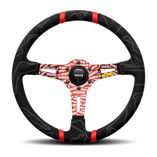 momomomo☆ momo-ultra-red-suede-steering-
